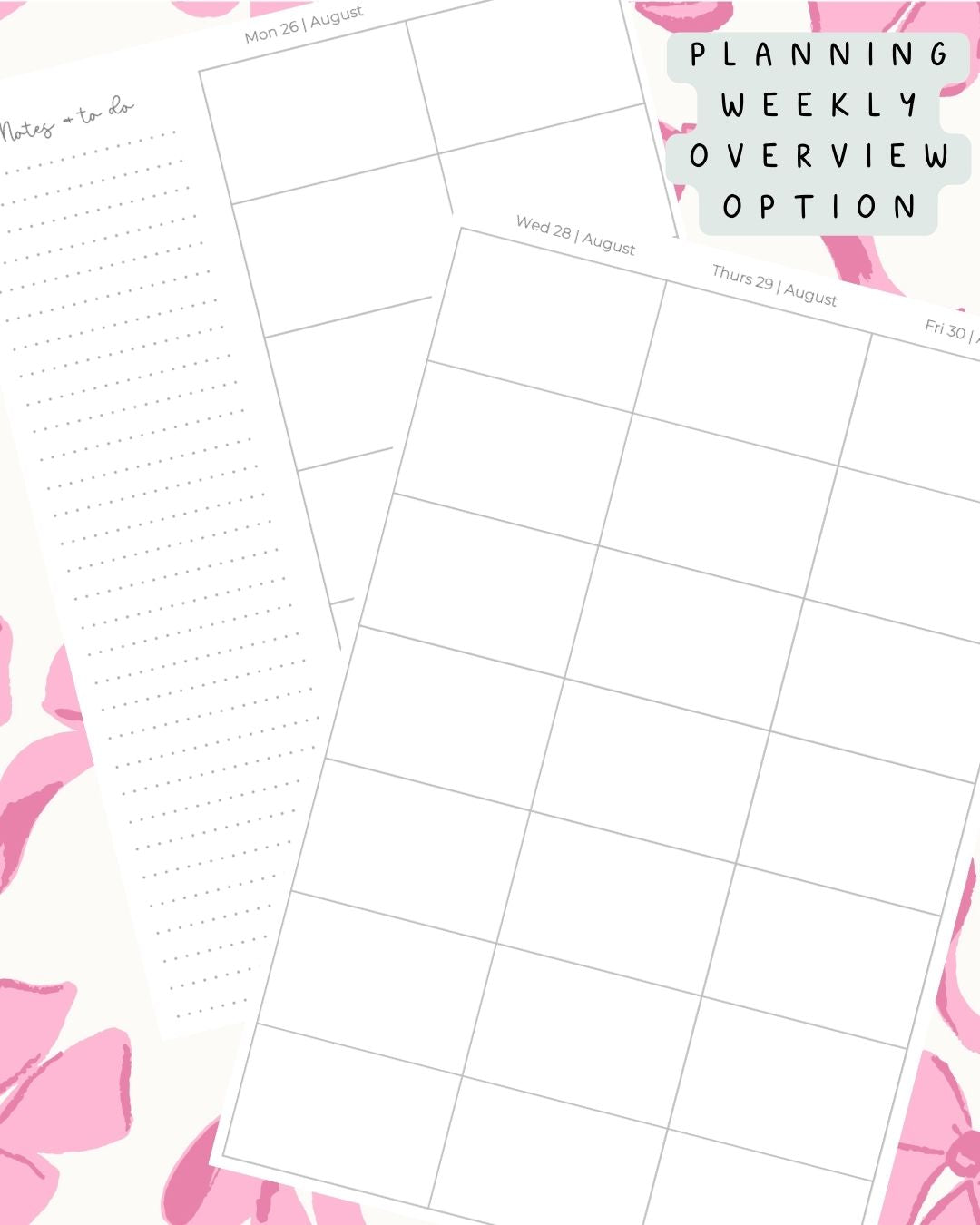 Pink Bows Discbound UK Teacher Planner