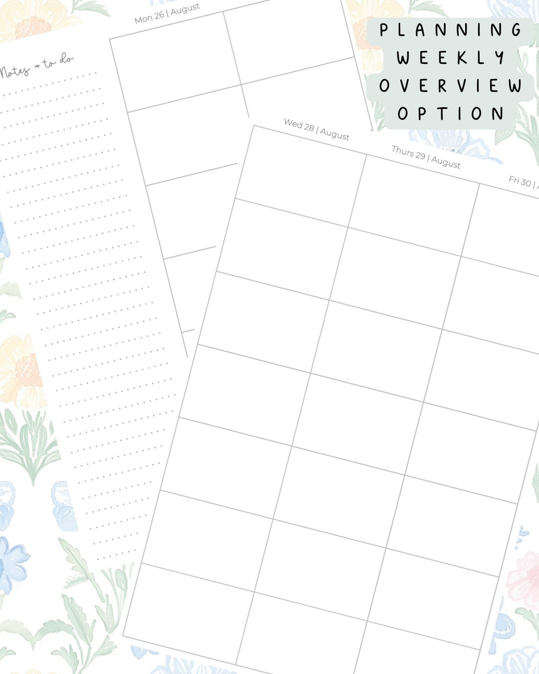 Wildflower Pastel Discbound UK Teacher Planner