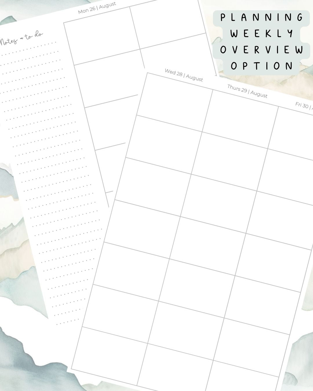 Calm Mountain Discbound UK Teacher Planner