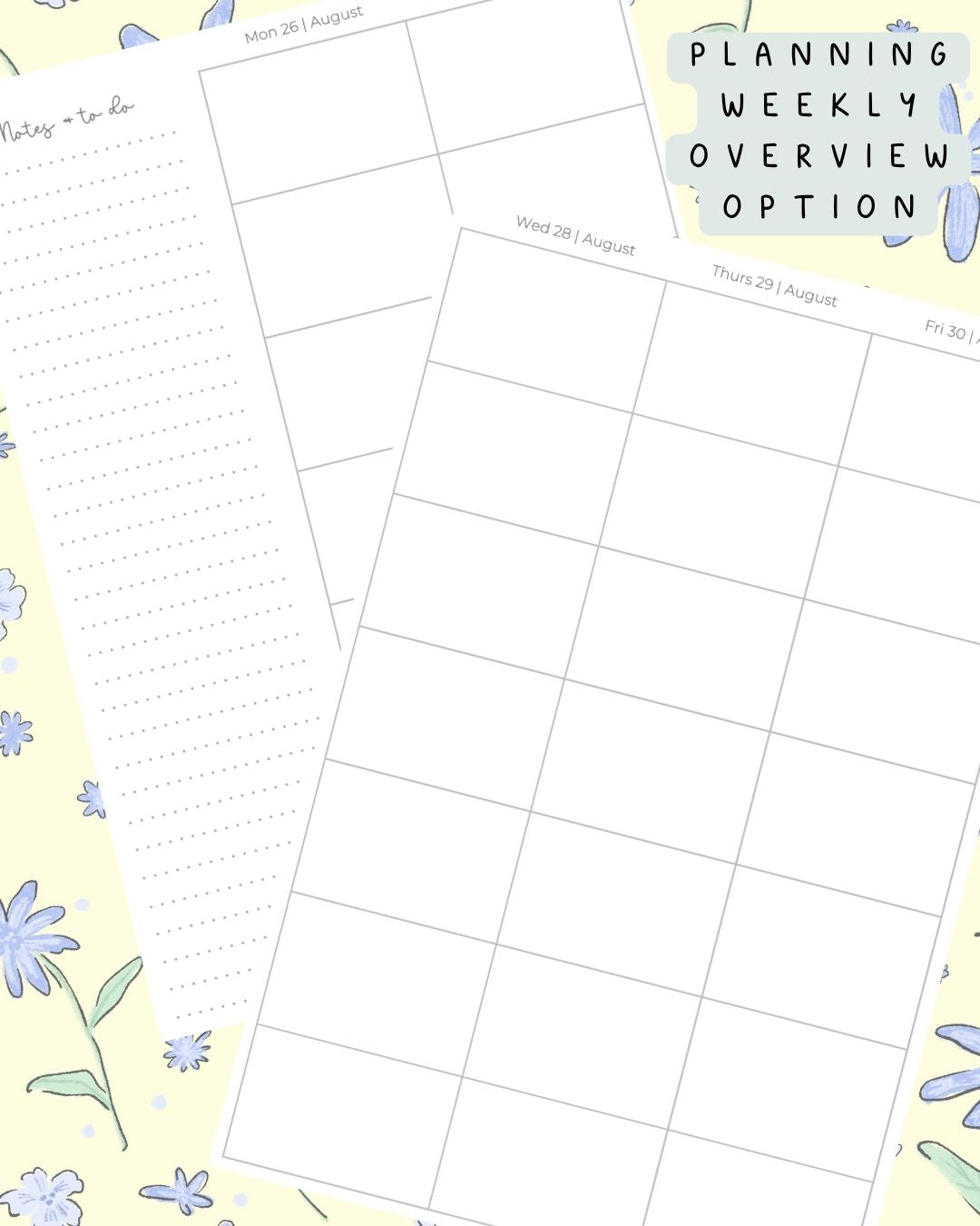 Yellow Wildflower Discbound UK Teacher Planner (2026-27)