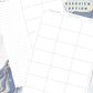 Blue & White Alcohol Ink Discbound UK Teacher Planner