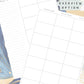 Blue Alcohol Ink Discbound UK Teacher Planner