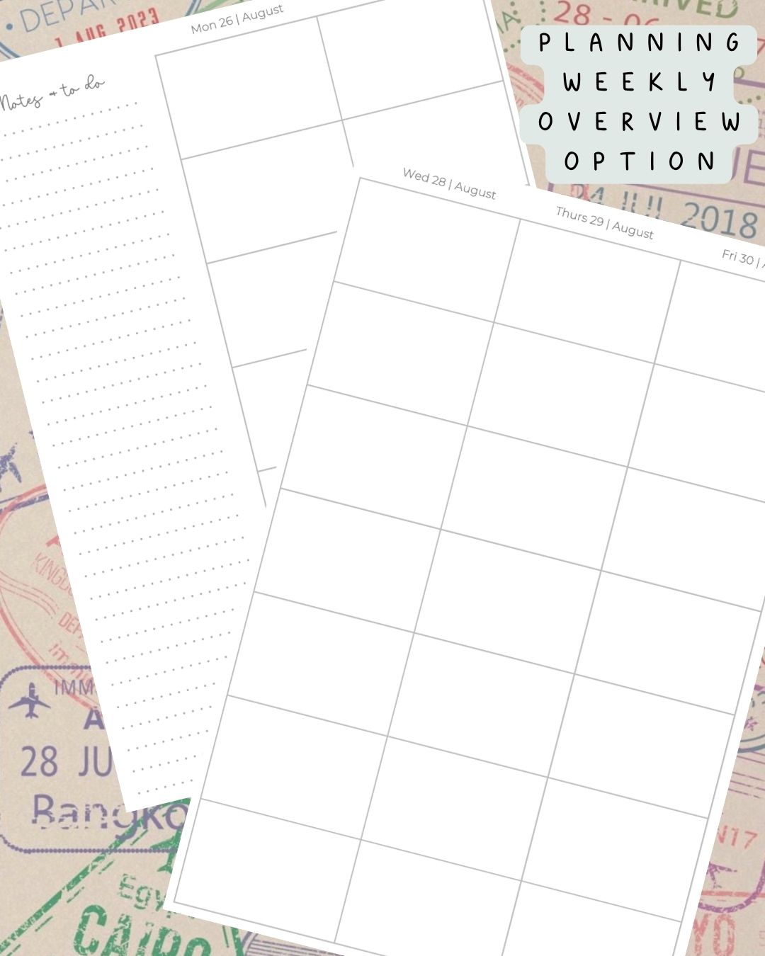 Passport Stamp Discbound UK Teacher Planner (2026-27)