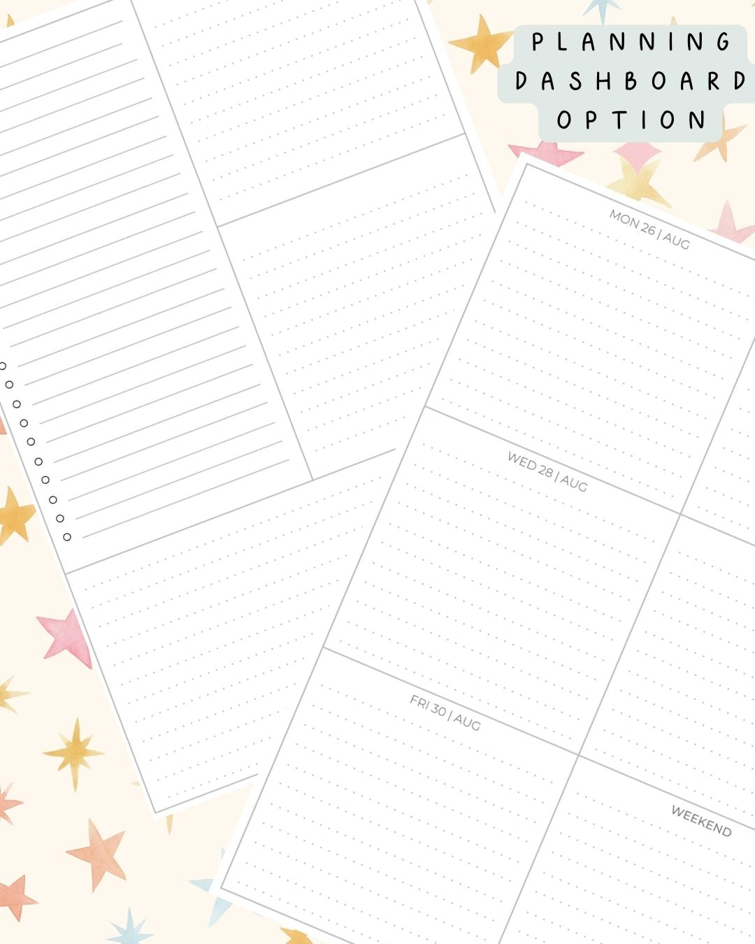 Pastel Stars Discbound UK Teacher Planner (2026-27)
