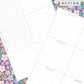 Ditsy Floral (Dark) Discbound UK Teacher Planner (2026-27)