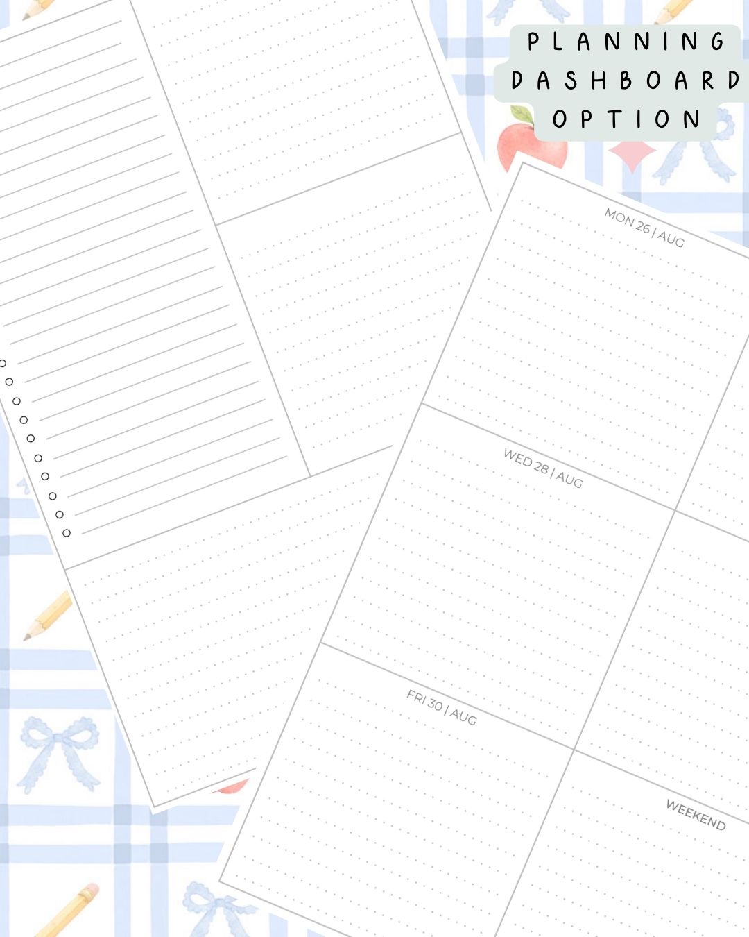 Back to School (Blue) Discbound UK Teacher Planner (2026-27)