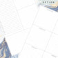 Blue & White Alcohol Ink Discbound UK Teacher Planner