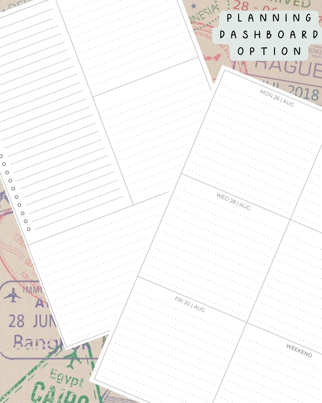 Passport Stamp Discbound UK Teacher Planner (2026-27)