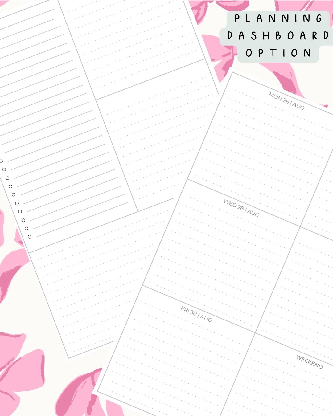 Pink Bows Discbound UK Teacher Planner