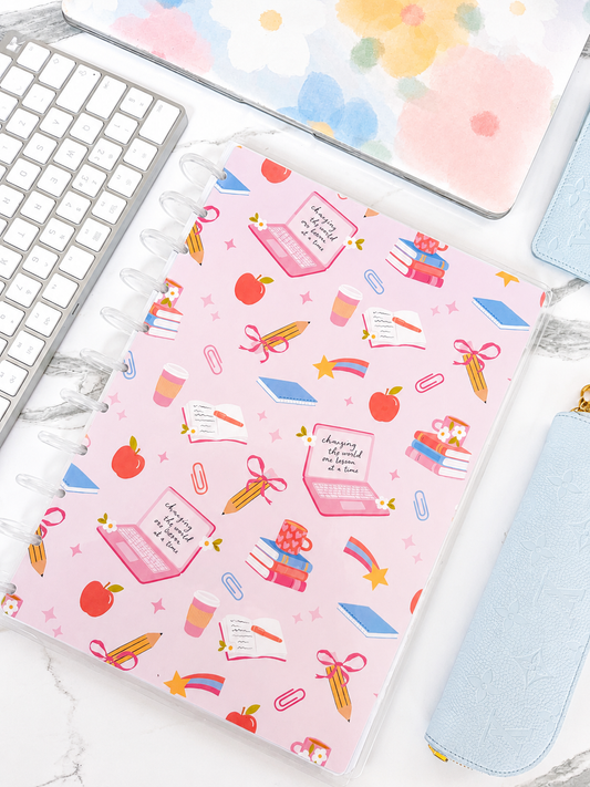 Back to School (Pink) Discbound UK Teacher Planner (2026-27)