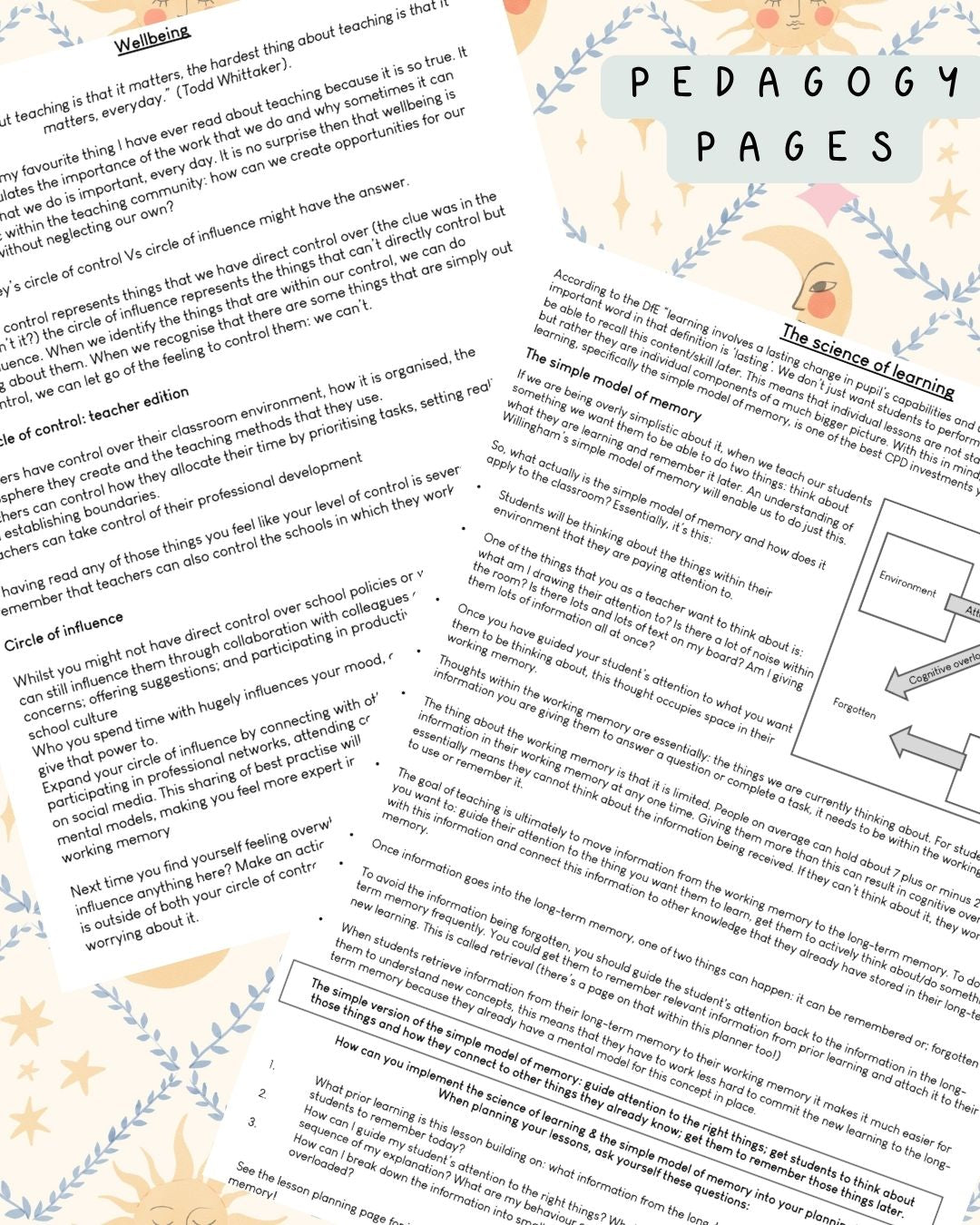 Sun & Moon Discbound UK Teacher Planner (2026-27)