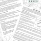 Black and White Floral Discbound UK Teacher Planner