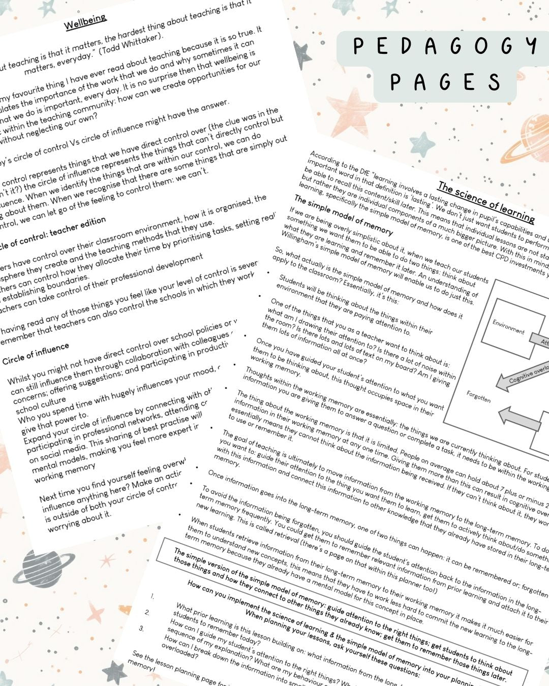 Neutral Space Discbound UK Teacher Planner