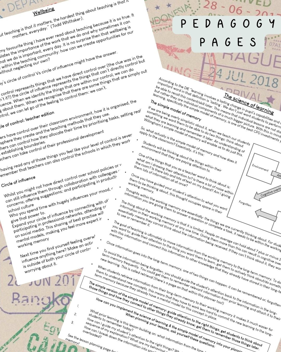 Passport Stamp Discbound UK Teacher Planner (2026-27)
