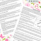 Floral Bows Discbound UK Teacher Planner (2026-27)