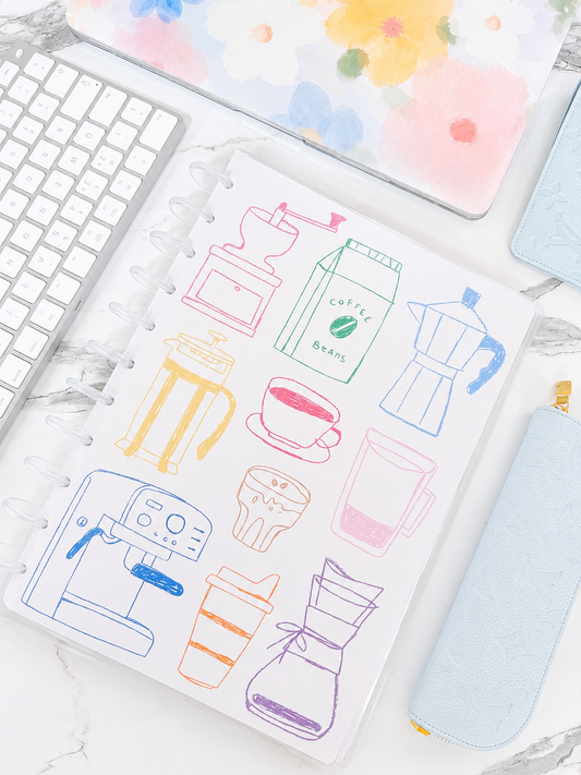 Coffee Vibes Discbound UK Teacher Planner (2026-27)