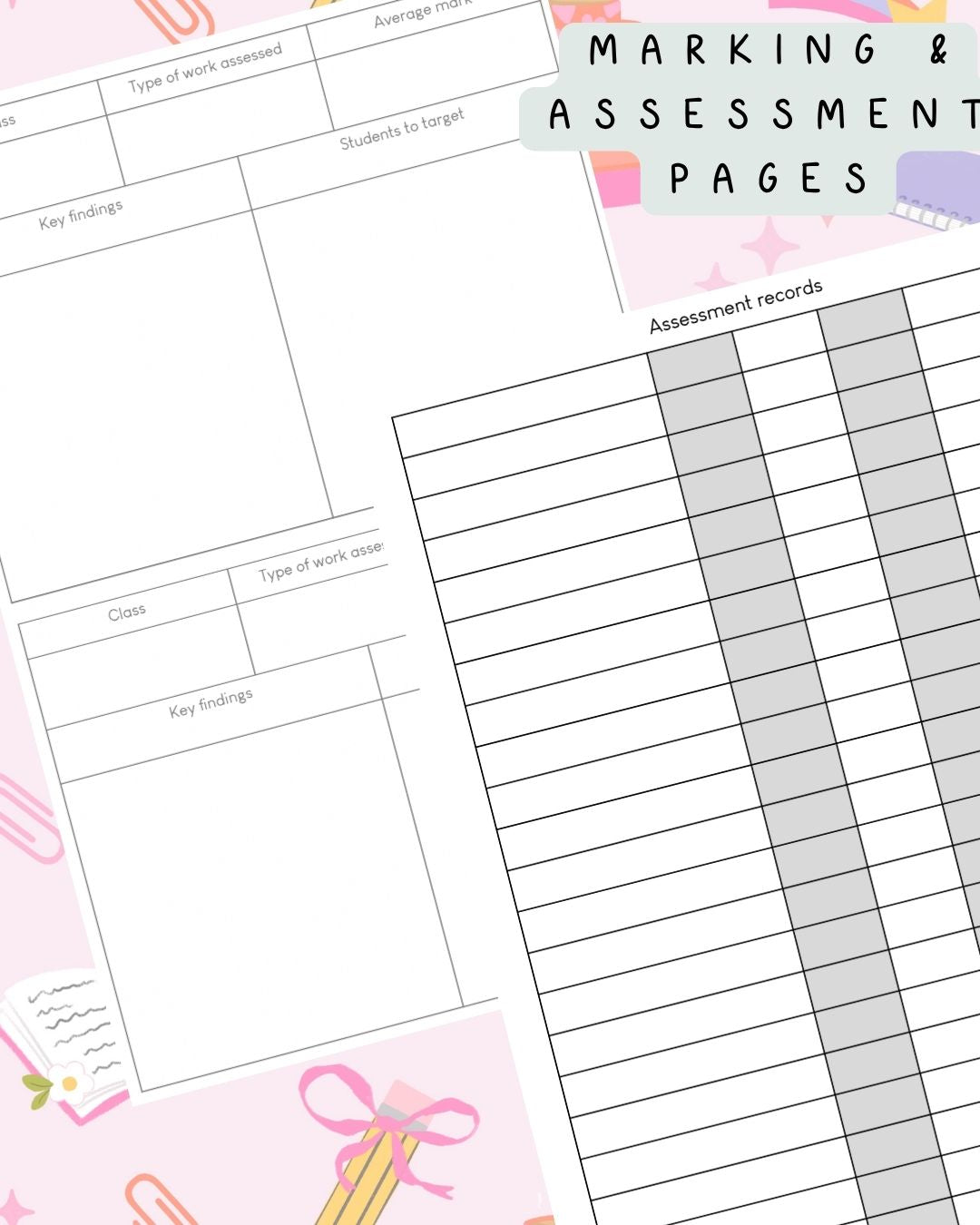 Back to School (Pink) Discbound UK Teacher Planner (2026-27)
