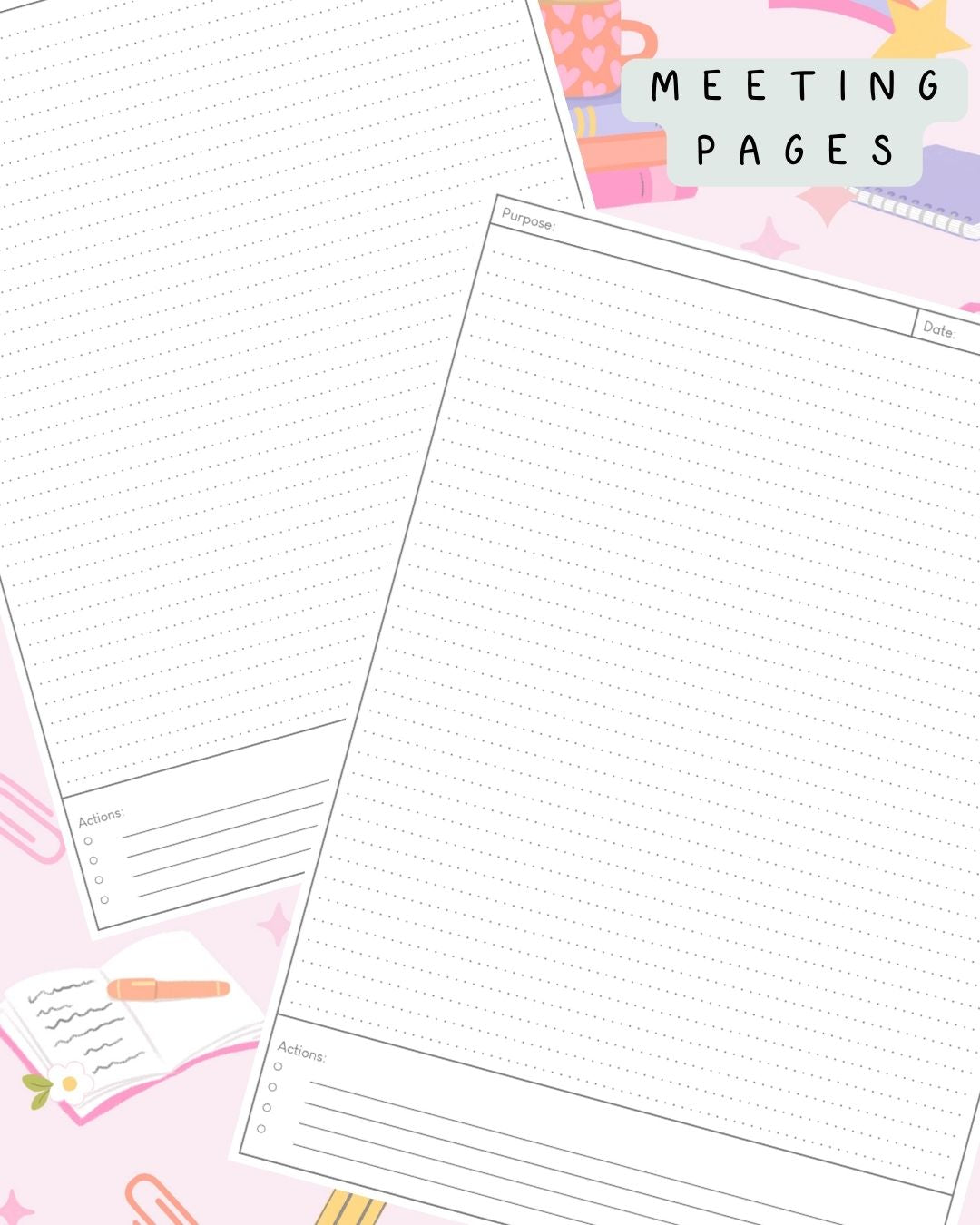 Back to School (Pink) Discbound UK Teacher Planner (2026-27)