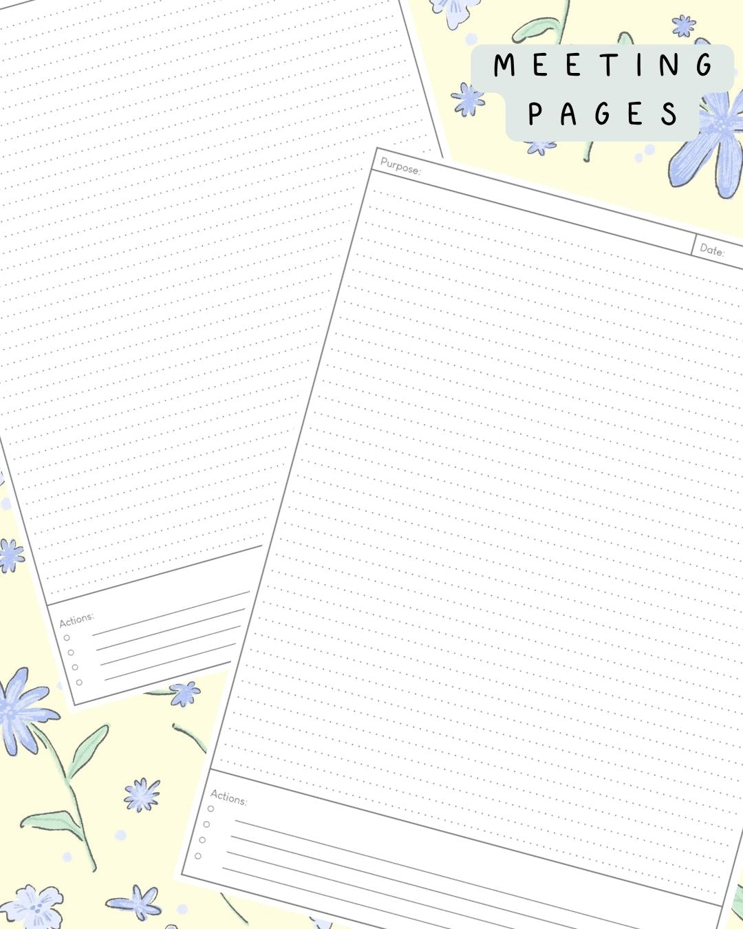 Yellow Wildflower Discbound UK Teacher Planner (2026-27)