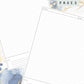 Blue Flower Alcohol Ink Discbound UK Teacher Planner