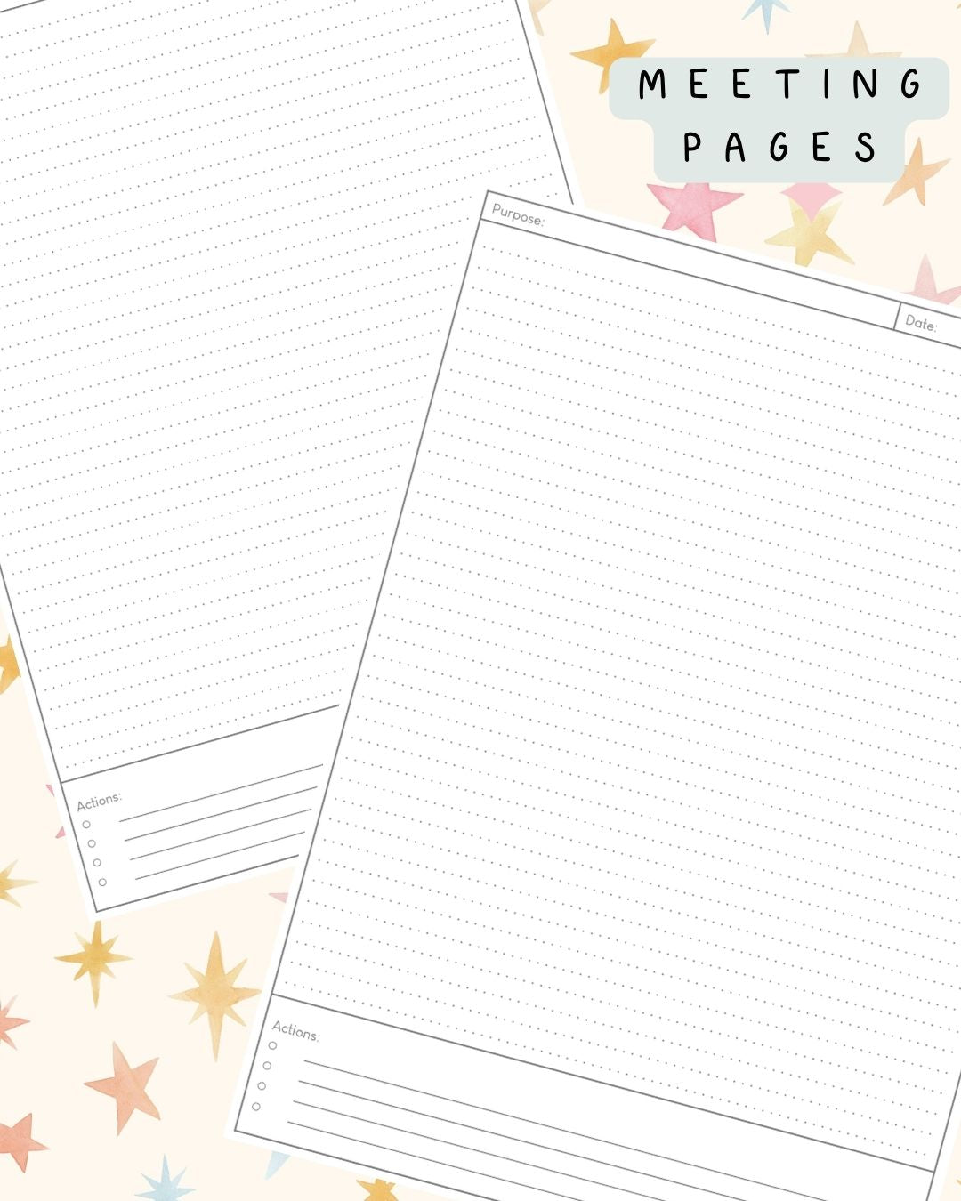 Pastel Stars Discbound UK Teacher Planner (2026-27)