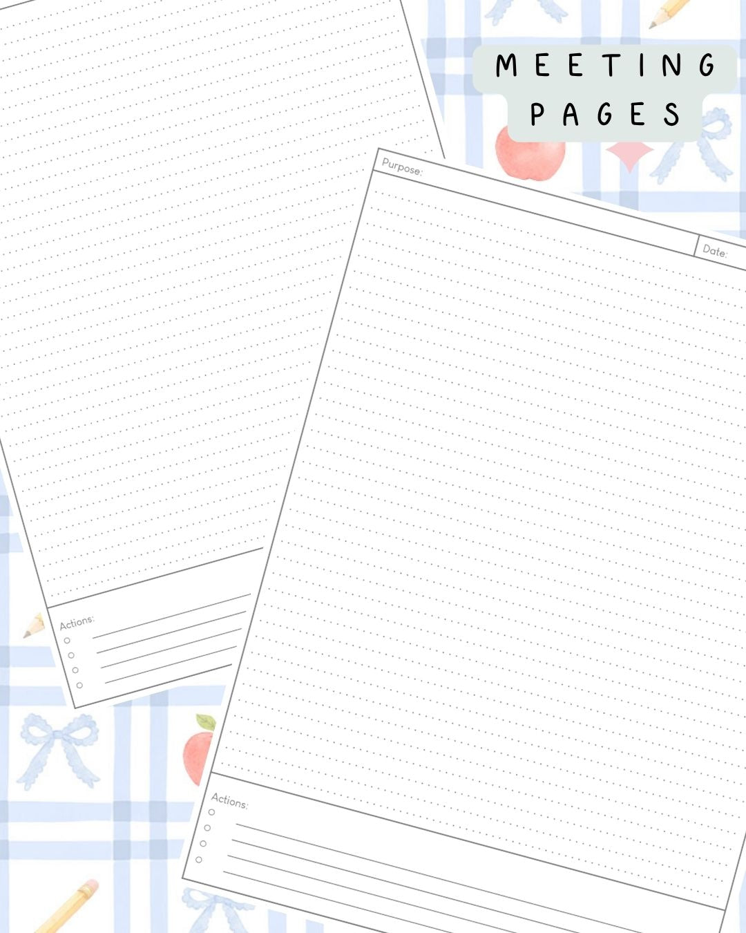 Back to School (Blue) Discbound UK Teacher Planner (2026-27)