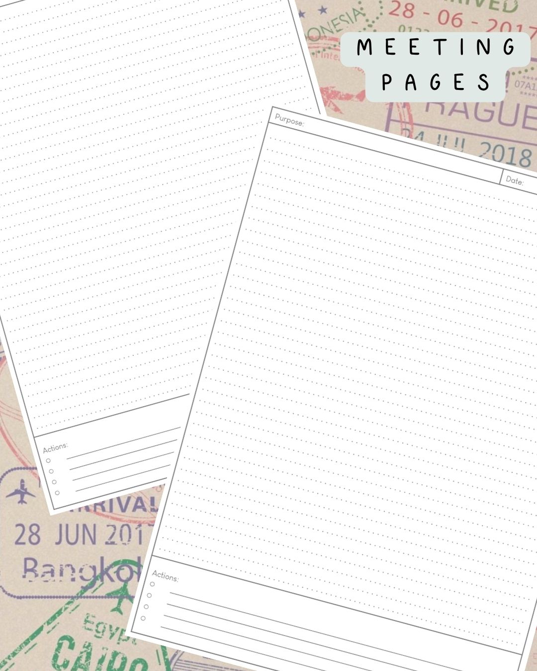 Passport Stamp Discbound UK Teacher Planner (2026-27)