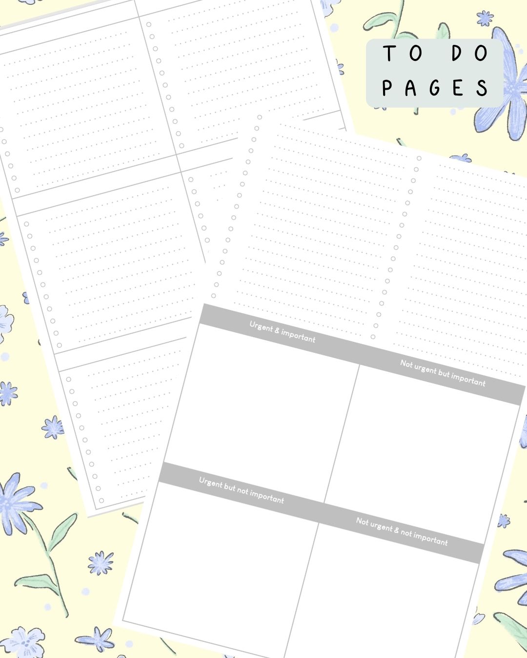 Yellow Wildflower Discbound UK Teacher Planner (2026-27)