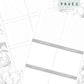 Black and White Floral Discbound UK Teacher Planner