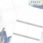 Blue & White Alcohol Ink Discbound UK Teacher Planner