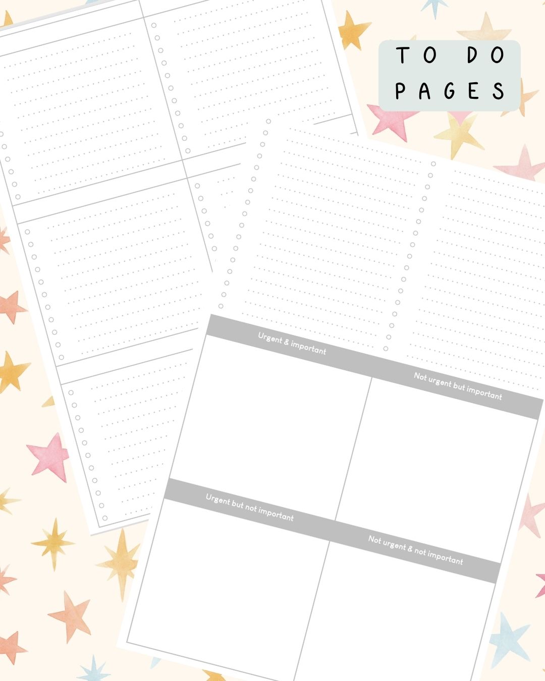 Pastel Stars Discbound UK Teacher Planner (2026-27)