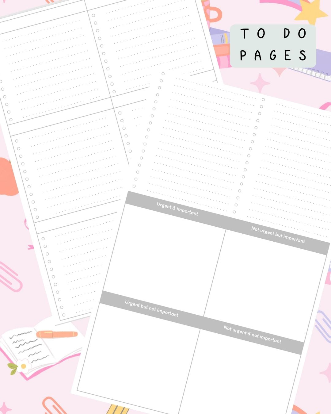 Back to School (Pink) Discbound UK Teacher Planner (2026-27)