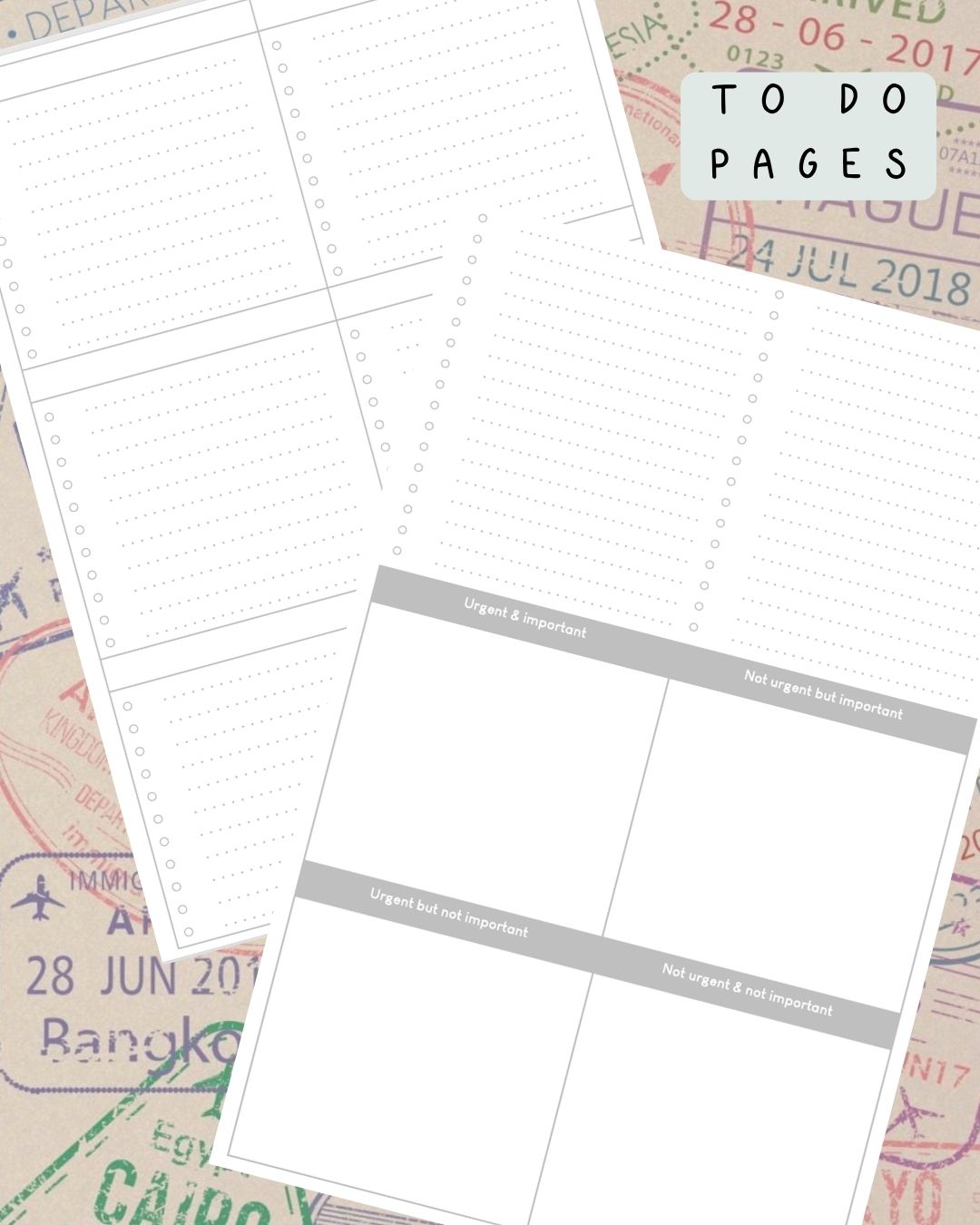 Passport Stamp Discbound UK Teacher Planner (2026-27)