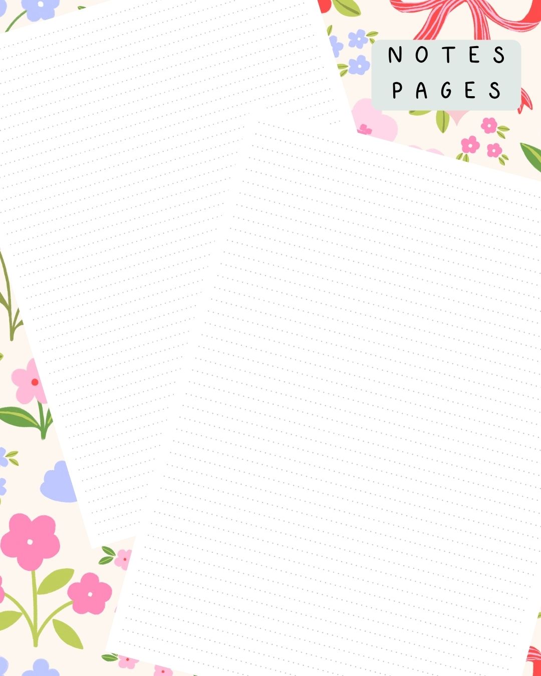 Floral Bows Discbound UK Teacher Planner (2026-27)