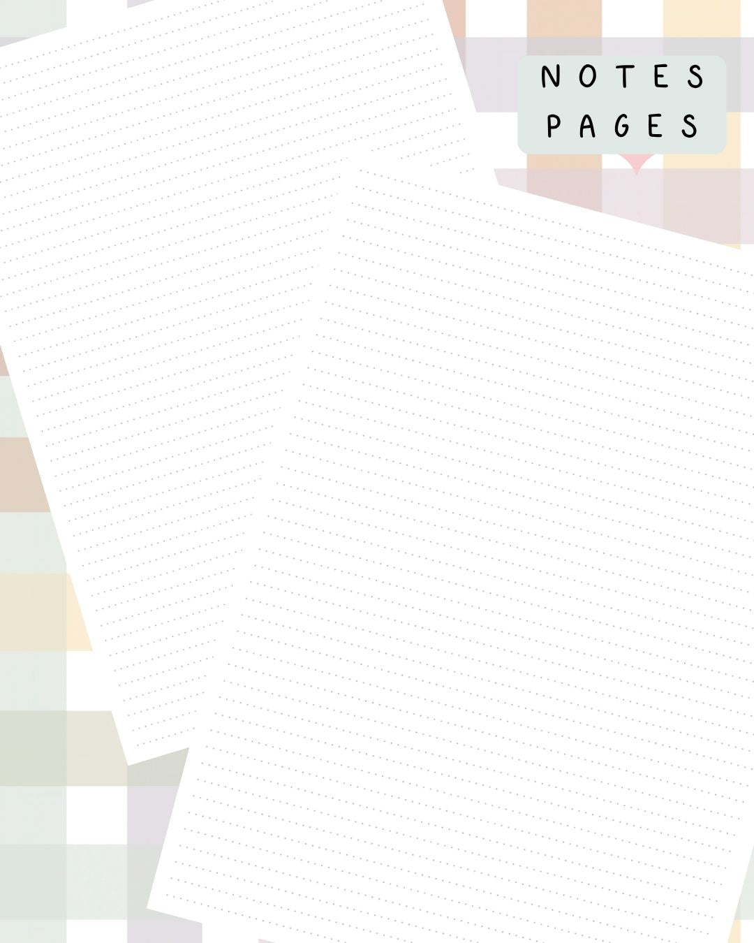 Muted Pastel Gingham Discbound UK Teacher Planner (2026-27)