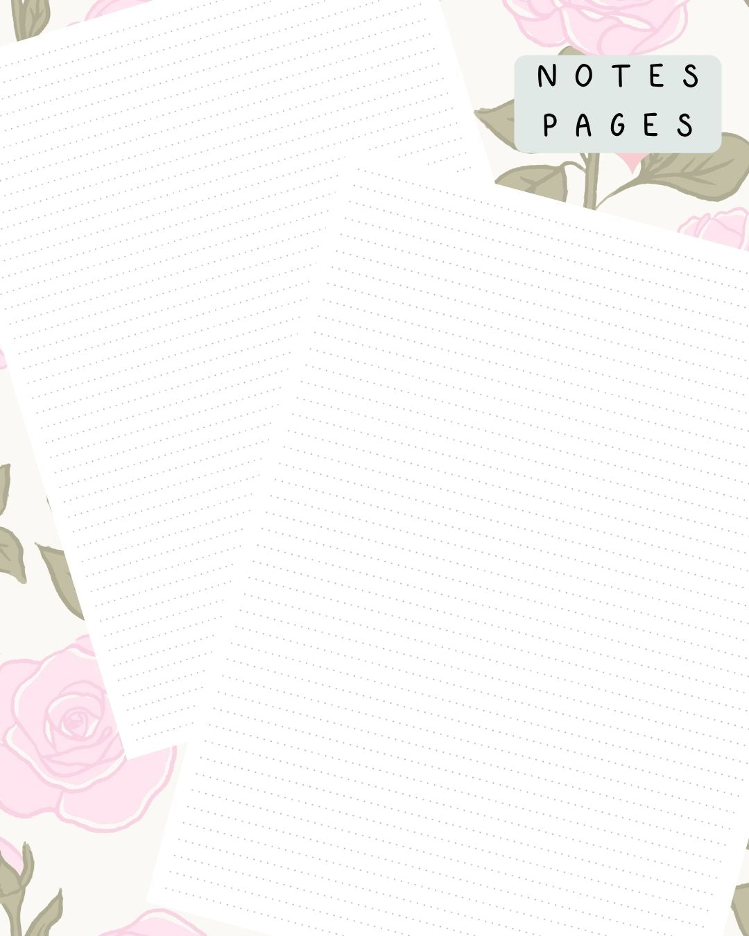 Pink Roses Discbound UK Teacher Planner (2026-27)