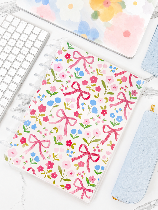 Floral Bows Discbound UK Teacher Planner (2026-27)