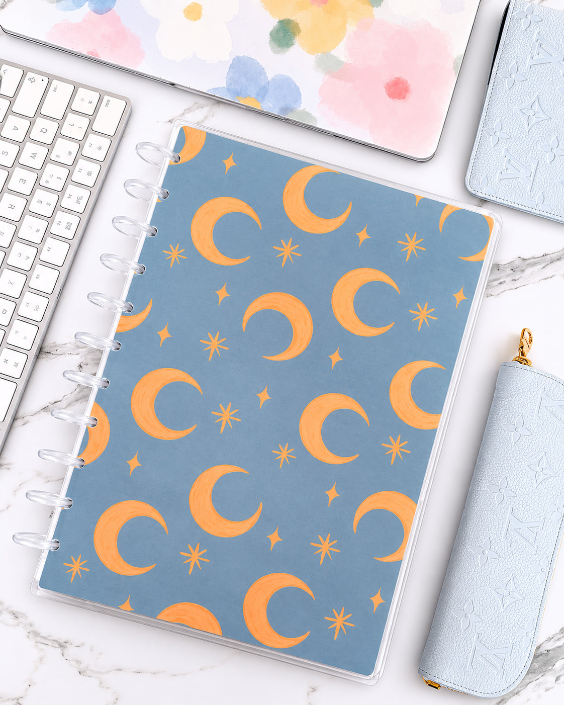 Celestial Moon Discbound UK Teacher Planner (2026-27)