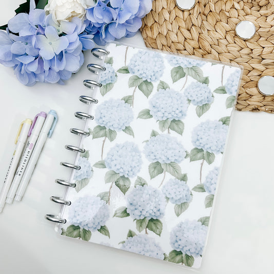 Blue Hydrangea Discbound Teacher Planner