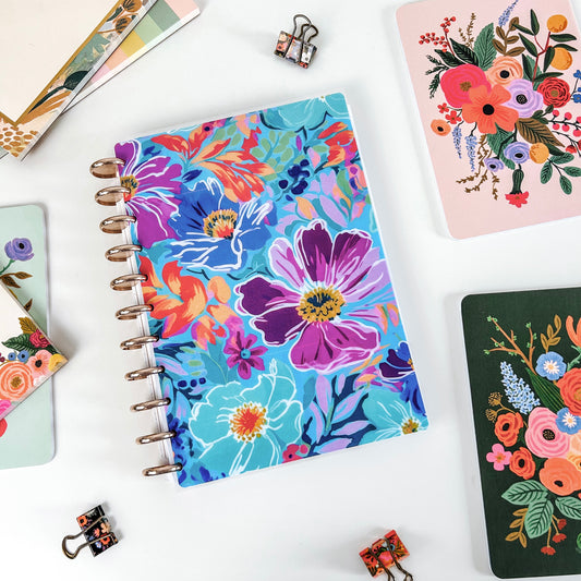 Bright Floral Discbound Teacher Planner