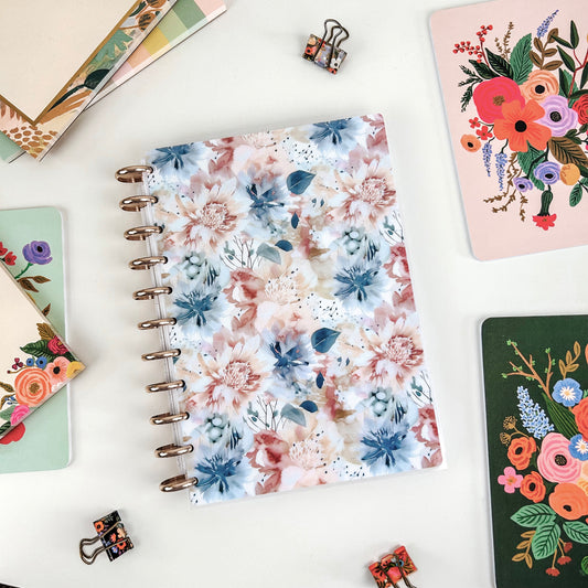 Neutral Floral Discbound Teacher Planner