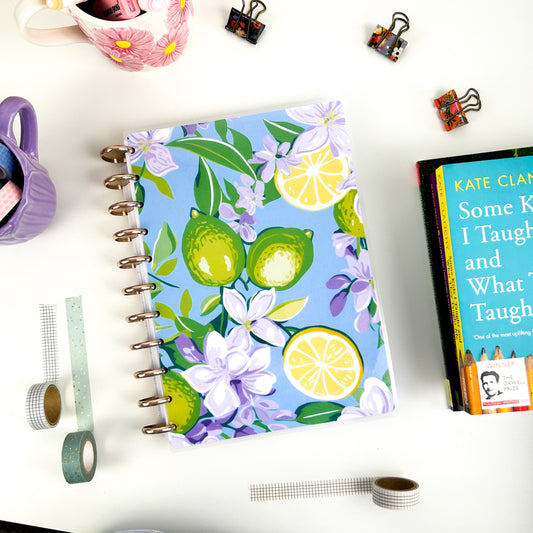 Blue Limes Discbound Teacher Planner