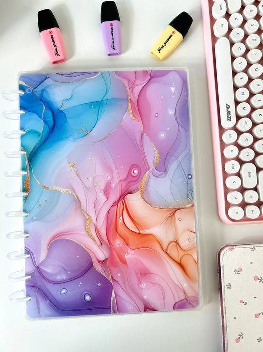 Purple Alcohol Ink Discbound UK Teacher Planner
