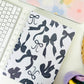 Black and White Bows Discbound UK Teacher Planner