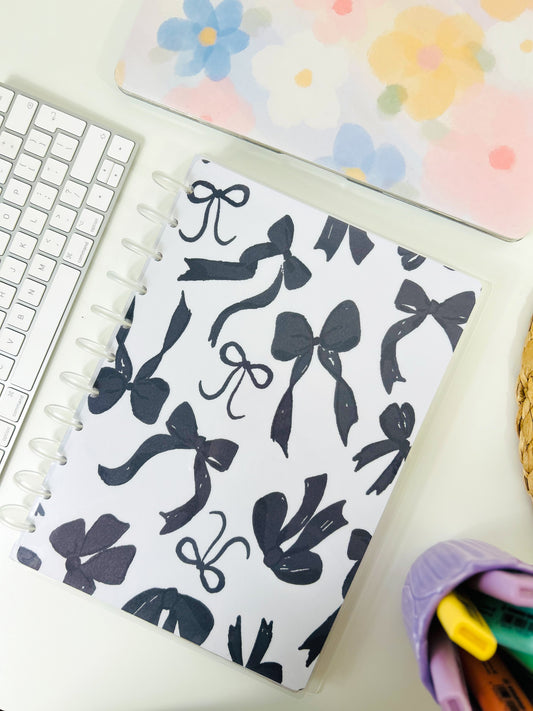 Black and White Bows Discbound UK Teacher Planner