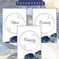Blue Alcohol Ink Discbound UK Teacher Planner