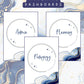 Blue & White Alcohol Ink Discbound UK Teacher Planner